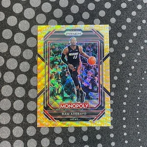 2022-23 Panini Prizm Monopoly Bam Adebayo Gold Money Refractor /10 - Maimi Heat - Picture 1 of 2