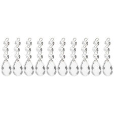10 Clear Teardrop Chandelier Crystals for Car Decoration