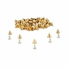 Up to 100 Punk Cone Studs Spikes Spots Rivets for Leather Jacket Belt Crafts DIY