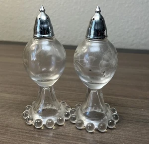 Candelabro in vetro imperiale W. J. Hughes scuoti sale e pepe fiordaliso 5 pollici - Foto 1 di 3