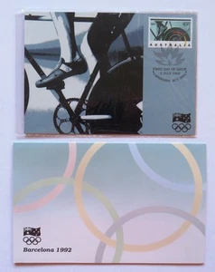 1992 - BARCELONA OLYMPIC GAMES ... Stamp Set + Maxi Card - Picture 1 of 2