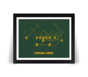 VINCE LOMBARDI Green Bay "PACKERS SWEEP" Football Photo Picture 8x10 11x14 16x20 - Picture 1 of 12