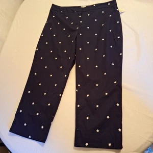 Heritage Damenhose Talbots blau mit bestickten Sternen Größe 14 - Bild 1 von 7