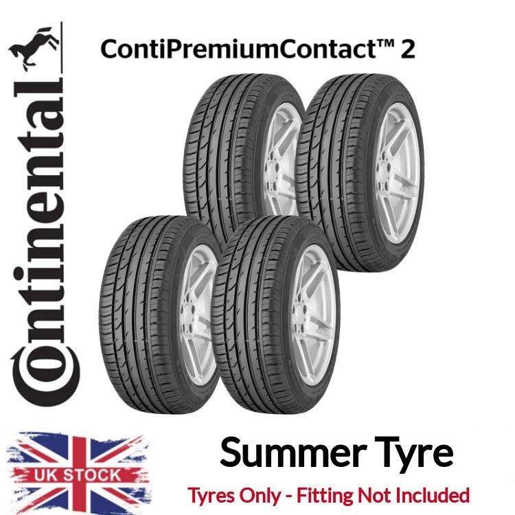 Continental 185/60/R15 Tyres x4 185 60 15 84H Premium Contact 2 Summer 70Db EC