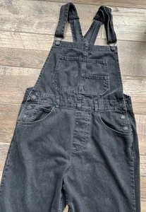 Free People Black Denim Overalls S - Picture 1 of 5