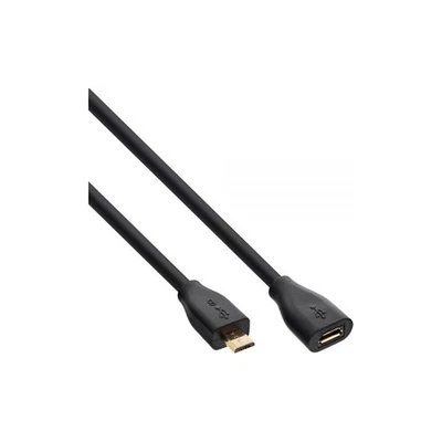 InLine Cavo Micro USB 2.0, Prolunga, Type Micro-B maschio / femmina, nero, pin d - Immagine 1 di 3