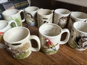 Tazza da caffè vintage anni 80 stampa a mano Otagiri OWL nebbia ceramica tazza da 9 - Foto 1 di 13