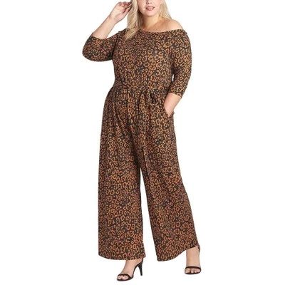 Mono Lane Bryant Marrón Negro Leopardo Manga 3/4 Un Hombro Hacci 34/36 Foto 1 de 4