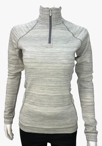 SmartWool Classic Thermo Merino Viertel Reißverschluss Basisschicht Damen Neu mit Etikett X-Small grau - Bild 1 von 5