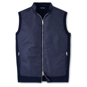Peter Millar Holdridge MF24XS26 Men's Navy Hybrid Travel Vest Size XL $445 - Picture 1 of 3