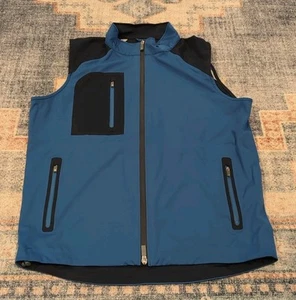 Men's Peter Millar Blue Golf Vest - Medium - Picture 1 of 2