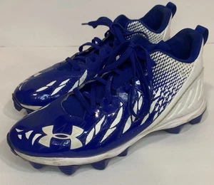 Under Armour Jungen blau weiß Fußballschuhe Größe 6Y - Bild 1 von 12