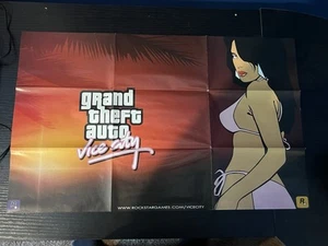 Mappa poster OEM Rockstar Grand Theft Auto GTA Vice City - Foto 1 di 2