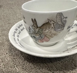 Wedgwood of Etruria & Barlaston Beatrix Potter Peter Rabbit Tasse & Untertasse England - Bild 1 von 8