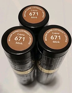 3x Revlon Super Lustrous Lippenstift - Creme - 671 Nerz - Bild 1 von 1
