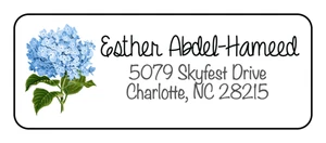 120 Adresse Geschenketiketten personalisiert Hortensie - Bild 1 von 1