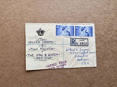 Great Britain 1948 FDC +Silver Wedding#SG493 +Crown &Hand-Written Cachet+4-26-48 - Image 1 of 2