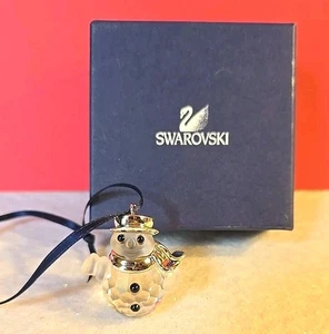 SWAROVSKI CRYSTAL SIMON THE SNOWMAN CHRISTMAS TREE ORNAMENT, MINT IN ORG BOX  - Picture 1 of 4