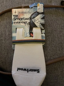 Smart Wool Everyday Merino Wool Unisex No Show Large White Socken 1 Paar NEU - Bild 1 von 6
