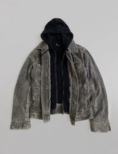 Dolce Gabbana disstressed denim zip hoodie/jacket Mans size S - Picture 1 of 18