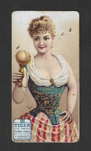 Carta Tabacco Marca Lorillard Tiger N257 - Bellissima Serie Donna - Porta Giocattolo - Foto 1 di 2