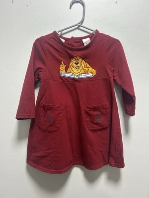 Bear In The Big Blue House Vintage 2T Embroidered Maroon Dress - Image 1 of 4