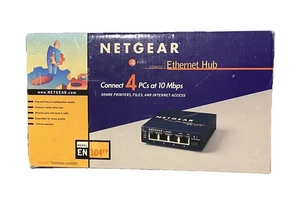 Netgear EN104TP 4 Port Hub 10Mbps Ethernet Wired Network Router READ - Picture 1 of 8