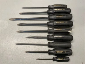 Craftsman Professional USA Black Gold Handle 9 Piece Screwdriver Set USA Made - Picture 1 of 13