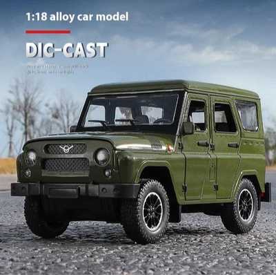 1:18 UAZ Hunter Diecast Modelo Coche Metal Todoterreno Vehículo con Sonido y Luz Juguete Foto 1 de 4