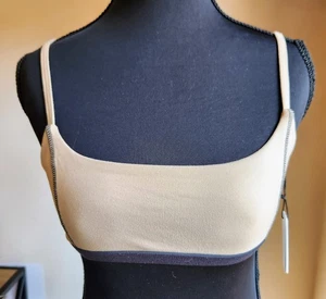 Nuevo con etiquetas Sujetador WeWoreWhat Cami Tostado y Negro Gimnasio Entrenamiento Yoga Pilates Talla S - Imagen 1 de 4