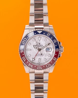 Rolex GMT Master II 40mm 126719BLRO Oro Blanco Pepsi Meteorite Dial 2023 Foto 1 de 4