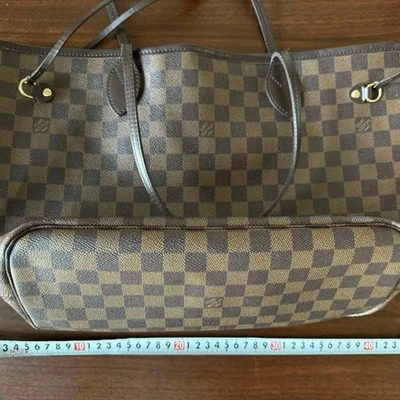 Louis Vuitton Damier Neverfull Brown Shoulder Bag Crossbody Purse rare MMRf64 - Image 1 of 4