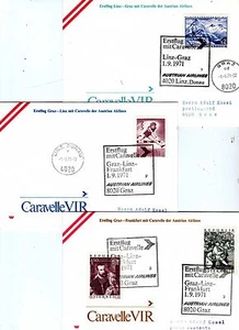 3 Austrian-Airlins -Flugbelege aus 1971  (23413 ) - Bild 1 von 1