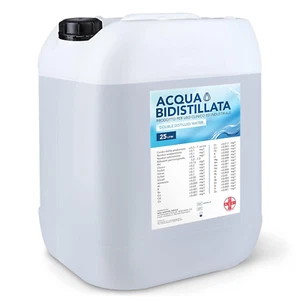 ® Acqua Bidistillata Pura per Uso Clinico Ed Industriale Tanica Da 25 Litri, Dis - Foto 1 di 12