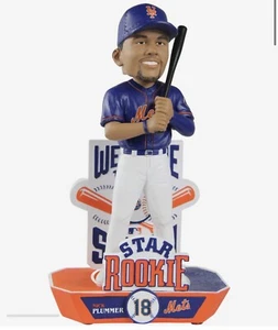 Nick Plummer New York Mets Star Rookie Prospect Bobblehead IN MANO - Foto 1 di 5