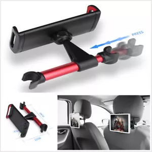 Black & Red Car SUV Back Seat Headrest Mount Holder Stand For iPad Phone Tablet - Picture 1 of 12