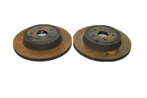 2018-2021 SUBARU WRX STI REAR BREMBO BRAKE ROTORS LH/RH SET OEM EJ257 8K MILES - Picture 1 of 5