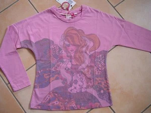 (C789) Nolita Pocket Girls Langarm Shirt tailliert + Logo & Mädchen Druck gr.92 - Bild 1 von 2