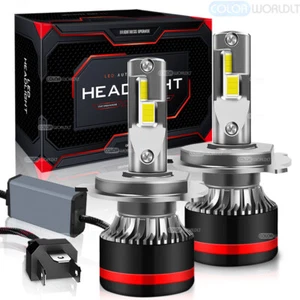 2PCS H4 HB2 9003 LED Headlight Hi/Low Beam Bulbs Kit 30000LM 120W With Canbus - Picture 1 of 12