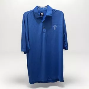 FootJoy Men’s Polo Size Large Short Sleeve Blue Polyester Blend Golf Shirt - Picture 1 of 6