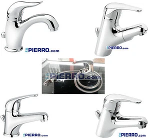 Miscelatore lavabo rubinetto bagno cromato doccetta estraibile doccia lavandino - Foto 1 di 10