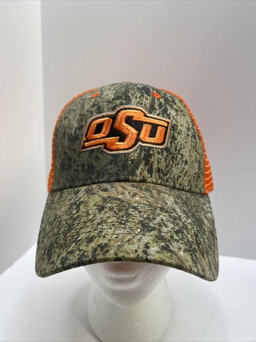 Oklahoma State Cowboys OSU Camo Hat Mesh Snapback Captioating Head Gear Cover