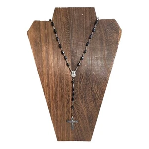 Religious antique French silver Christian catholic crucifix pendant cross Rosary - Picture 1 of 7