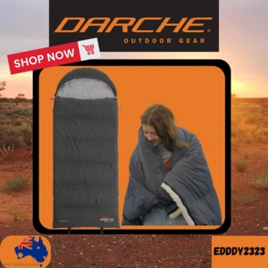 DARCHE KOZI JUNIOR SLEEPING BAG 0°C HOODED SOFT TOUCH W/ PILLOW POCKET - Picture 1 of 4
