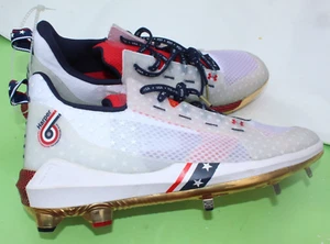 Under Armour Bryce Harper Metall Stollen 15,5, 16 blau gold Baseball weiß ANGEBOT neu - Bild 1 von 11