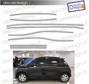 Adesivi replica fasce strisce Renault twingo kit completo 8 pz. auto nera - Imagen 1 de 1