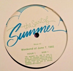RADIO SHOW: CBS SPIRIT OF SUMMER 6/7/85 #3-5 SHEENA EASTON FEATURE, CYNDI LAUPER - Bild 1 von 4