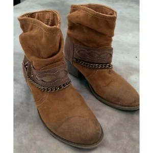 Bongo Baja Cowgirl Ankle Boots Women’s Size 7 Cognac Brown Medium Boots - Picture 1 of 8