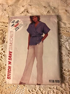 McCall’s 9597 Misses top, Belt & Pants pattern Multi sizes 14 16 18 Uncut - Picture 1 of 3