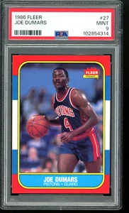 Joe Dumars 1986 Fleer #27 PSA 9 Detroit Pistons - Bild 1 von 2